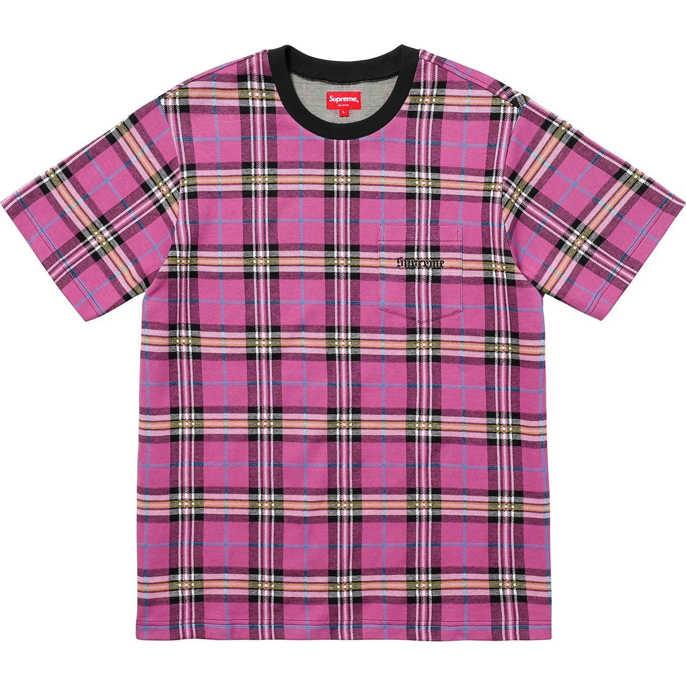 Jacquard Tartan Plaid Pocket Tee view 6
